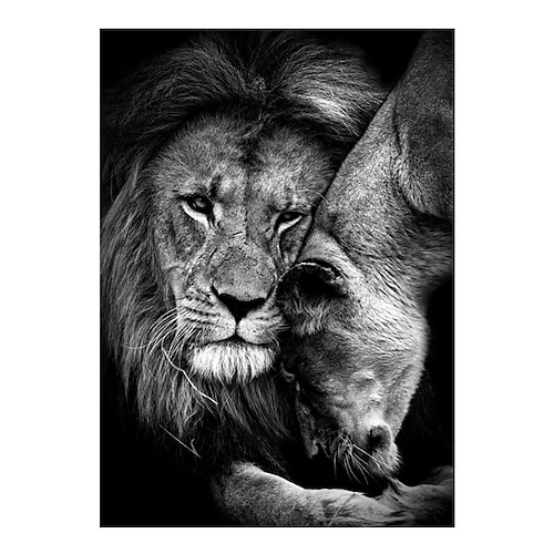 Wandkunst Leinwanddrucke Tiere Wohnkultur Dekor gerollte Leinwand kein Rahmen ungerahmt ungedehnt Image