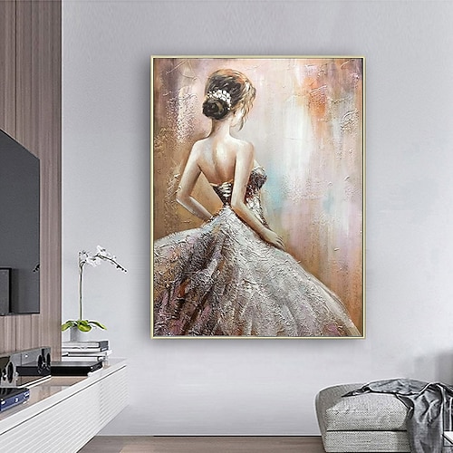 ölgemälde handgemachte handgemalte wandkunst moderne tragen hochzeitskleid frauen bild dekoration dekor gerollte leinwand kein rahmen ungedehnt Image