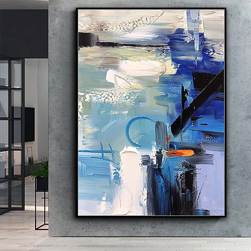 Mintura handgemachte abstrakte Ölgemälde auf Leinwand, Wandkunst, Dekoration, modernes Bild für Heimdekoration, gerolltes, rahmenloses, ungedehntes Gemälde Image