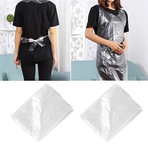 Schachtel mit 100 Stück wasserdichten Einwegschürzen aus Kunststoff Image