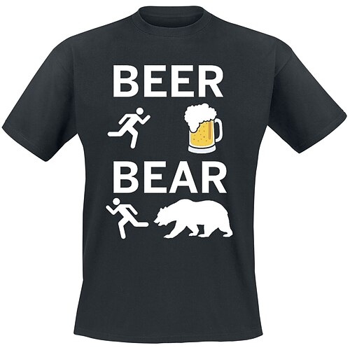 T-Shirt Ärmel T-Shirt Bayerisch Bier Basic Harajuku Grafik für Herren Damen Heißprägen für Halloween Karneval Oktoberfestbier Image