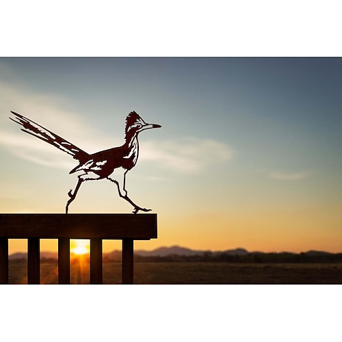 Vogel-Metallgarten-Kunstdekor, lustige Metall-Wandskulpturen, wetterfestes Schmiedeeisen-Kunstschild, Outdoor-Garten-Bauernhaus-Dekoration, Wanddekoration