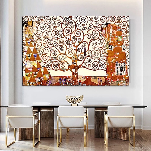 Handgefertigtes handgemaltes Ölgemälde Wandkunst klassischer abstrakter Klimt berühmtes Ölgemälde Heimdekoration Dekor gerollte Leinwand kein Rahmen ungedehnt Image