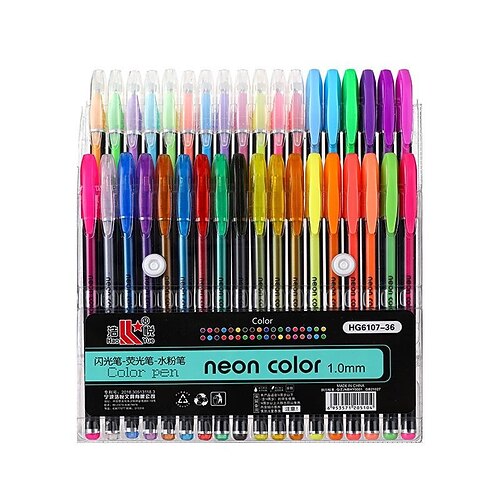 Glitzer-Gelstift Farbe Neutralstift Kugelschreiber Handkontostift Kinder leuchtende blinkende Sterne Sonderfarbe zum Notieren Image