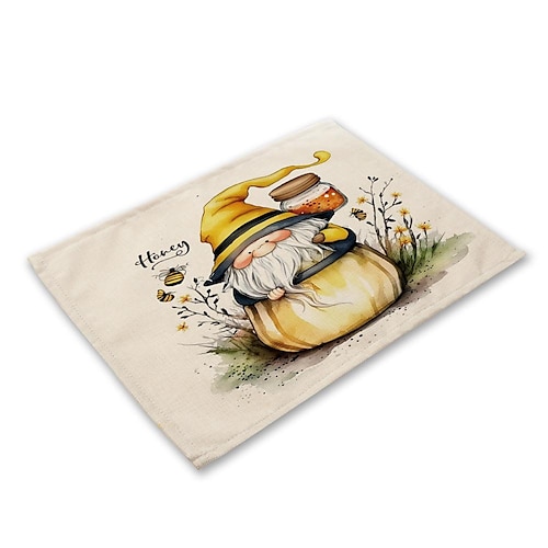 Sonnenblumen-Tischsets, hitzebeständig, Bauernhaus-Tisch-Tischset, schmutzabweisendes Tischset, Tischset für Hochzeit, Küche, Esstisch, Dekoration für drinnen und draußen