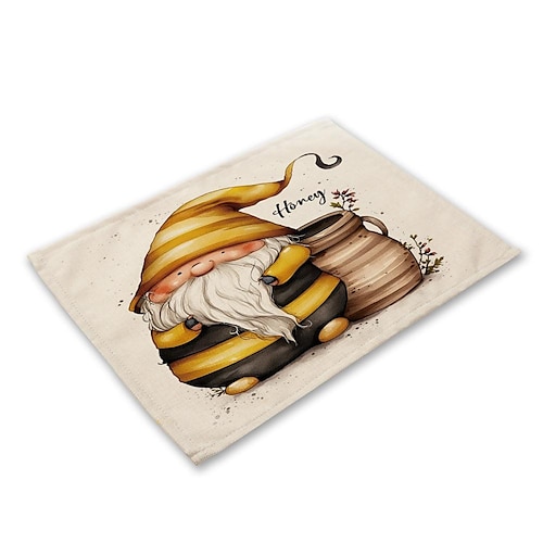 Sonnenblumen-Tischsets, hitzebeständig, Bauernhaus-Tisch-Tischset, schmutzabweisendes Tischset, Tischset für Hochzeit, Küche, Esstisch, Dekoration für drinnen und draußen