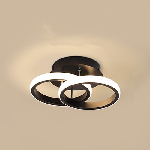1-flammig 24cm LED Deckenleuchte rundes Design einfache Ring Flurlampe Aluminium für Schlafzimmerlampe Gästezimmer Balkon 110-120/220-240 22w Image