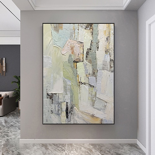 Manuell Handgemacht Hang-Ölgemälde Handgemalte Vertikal Panorama Abstrakt Berühmte Modern Realismus Ohne Innenrahmen (ohne Rahmen) Image