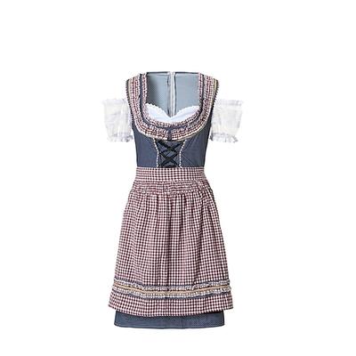 Karneval Oktoberfestbier Internationales Bierfest Kostüm Trachtenkleider Dirndlbluse Oktoberfest / Bier Bayerisch Dienstmädchen Bayerisch Deutsch München Wiesn Damen Stoff im traditionellen Stil Image