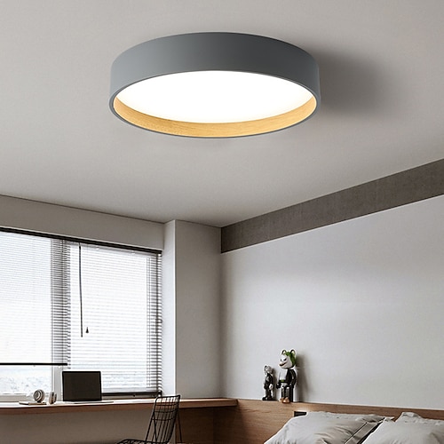 eingebettete Deckenleuchte 15,6/19,5 Zoll LED-Deckenleuchte mattschwarz interne goldfarbene Holzmaserung Innenbeleuchtung Deckenleuchte geeignet für Schlafzimmer und Korridor AC220V Image