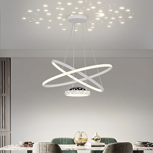 neue designer bar sternenhimmel restaurant lampe modern schlicht nordisch licht luxus netz rot tisch- und esszimmerlampe Image