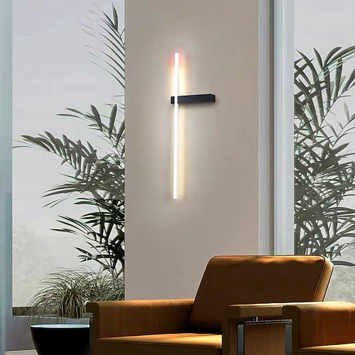 Lange Wandleuchte 23/35 moderne LED-Hintergrundwandleuchte Wohnzimmer Schlafzimmer Nachttisch, Metall Innenwandleuchte Beleuchtung Wandleuchte AC220V AC110V Image