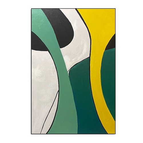 Ölgemälde handgefertigt handgemalte Wandkunst moderne Farbe einfache Linie abstrakte Heimdekoration Dekor gerollte Leinwand kein Rahmen ungedehnt Image