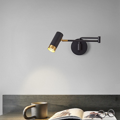 LED-Wandleuchte, Schwingarmleuchte, Aluminium, Wohnzimmer, Musterzimmer, Schlafzimmer, Nachttisch, TV-Wandkunst, Wandleuchte, 110–240 V Image