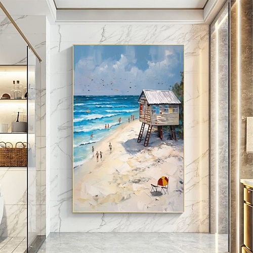 Hang-Ölgemälde Handgemalte Vertikal Abstrakt Landschaft Modern Ohne Innenrahmen (ohne Rahmen) Image