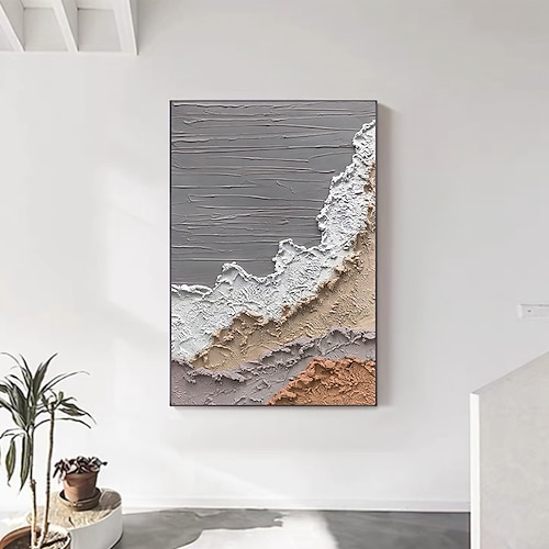 Ölgemälde, handgefertigt, handgemalt, Wandkunst, abstrakte Leinwandmalerei, Heimdekoration, gespannter Rahmen, fertig zum Aufhängen Image