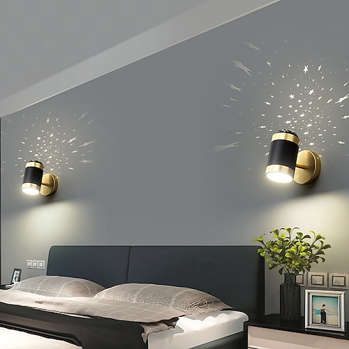 wandleuchte led wandleuchte hintergrund projektionslicht stern modern nordisch designer kreative persönlichkeit schlafzimmer nachttischlampe Image