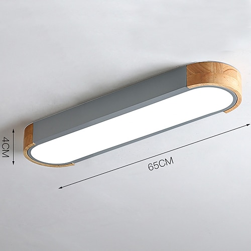 LED-Deckenleuchte, dekorative Deckenleuchte aus Holz, 35/65 cm, Panel, Wohnzimmer, Schlafzimmer, Lampe, 110–240 V Image