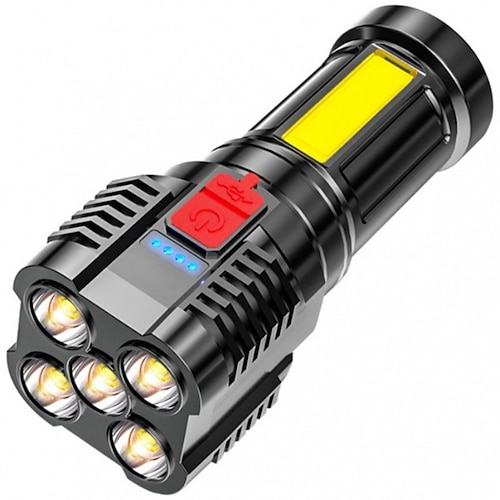 5led taschenlampe im freien tragbare cob seitenlicht arbeitslicht usb wiederaufladbare wasserdichte led taschenlampe