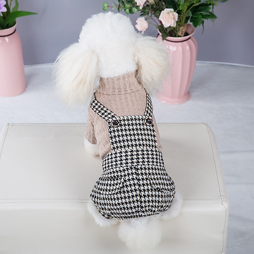 Hund Katze Kleid Hosen Mode Niedlich Winter Atmungsaktiv Weich Waschbar Bequem Outdoor Alltagstauglich Hundebekleidung for Bichon Frise Zwergspitz Baby Haustier Papillon Klein Image