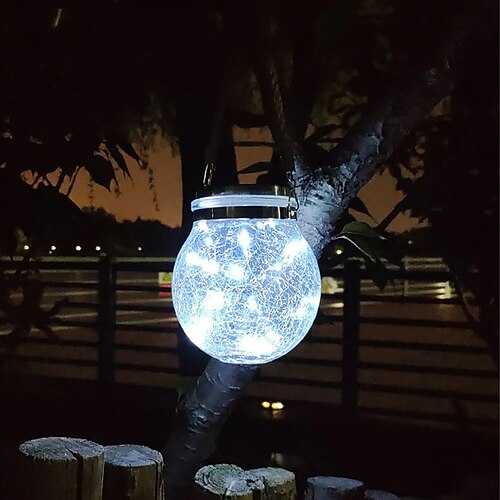 1 Stück Solarlaterne, Gartendekoration, wasserdichte Außenlaternen, Weihnachtsdekoration, Solarleuchten, Terrassen-Hängelampen für Hinterhofzaun, Weg, Halloween Weihnachtsdekorationen Image