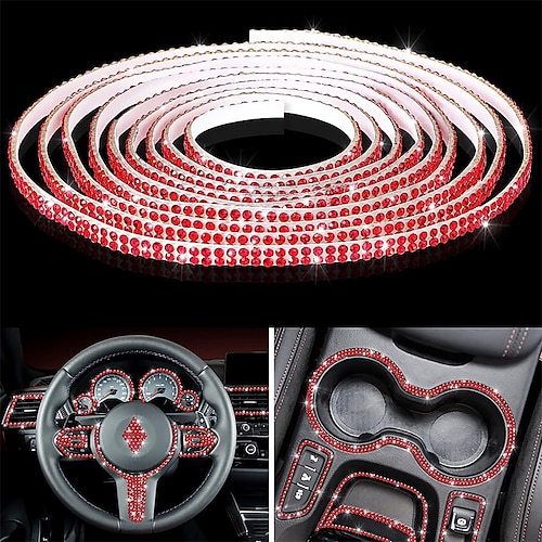 Starfire 5 m glitzernde Autoverkleidung, selbstklebende glitzernde Auto-Innenausstattung, Auto-Zubehör für Damen, Auto-Armaturenbrett-Dekorationen Image