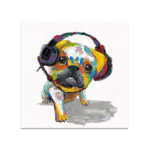 Hang-Ölgemälde Handgemalte Quadratisch Tiere Pop-Art Modern Ohne Innenrahmen (ohne Rahmen) Image