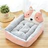 Dog Kennel Warm In Winter Big And Small Dogs Red Cartoon Pet Kennel Dog Bed Dog Mat Cat Kennel Pet Supplies