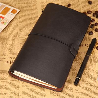 Classic Retro PU Leather Travel Notebook Personalized Journal Spiral Ring Binder Diary Notepad, Back to School Gift