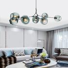 Multihead Magic Bean Chandelier Warm White Light Creative Art Modern Living Room Lamp Heteromorphic Scandinavian Simple Molecular Glass Ball Dining Table AC220V AC110V