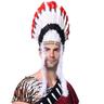 CARNIVAL Wild Man Prop Party Decoration Cosplay Headwear Indian Feather Colored Chieftain Indigenous Feather Necklace