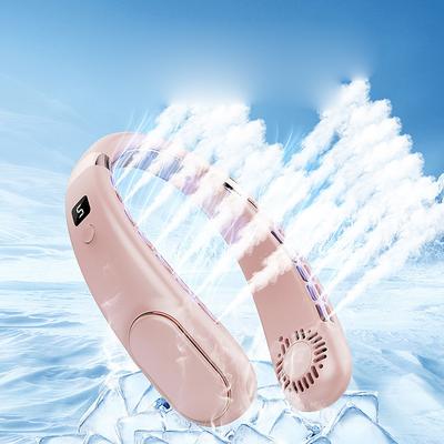 Portable Leafless Neck Fan – Quiet Mini Sports Fan with Strong Wind, USB Rechargeable for Outdoor Activities