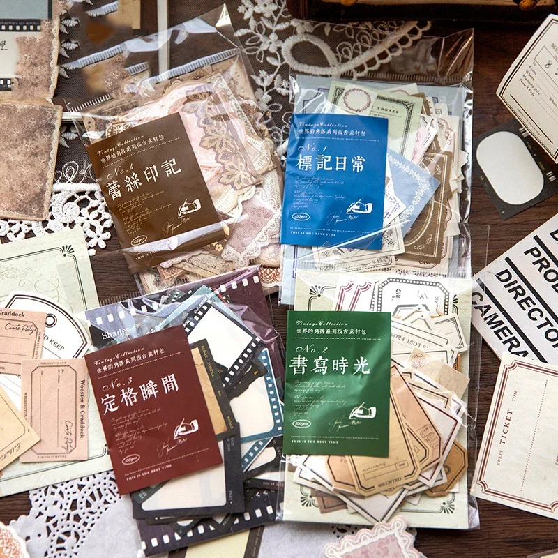 Journamm 30 Stück/Packung Vintage Memo Papier Collage Album Scrapbooking Materialien Schulbedarf Dekor Junk Journal Ästhetik Papier Image
