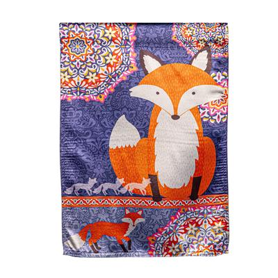 Fox in Fall Lustre Garden Flag