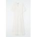 Pleated A-line Midi Shirt Dress - White - COS Dresses