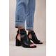 Where's That From Wheres Womens 'lisa' Wide Fit Block Heel With Side Buckle - Black - Size UK 7 | Where's That From Sale | Discount Designer Brands