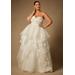 Plus Size Women's Bridal by ELOQUII Strapless Princess Gown With Full Pleated Skirt in Pearl (Size 28)