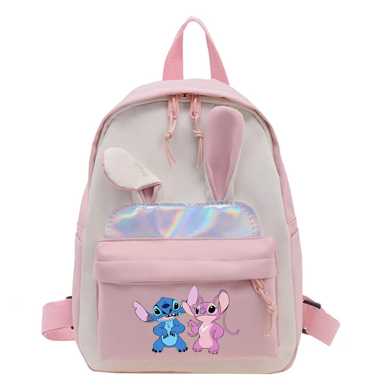 Disney Lilo point sac à dos pour filles garçons maternelle sac à dos décontracté sacs d'école voyage oreilles de lapin sacs à dos Mochila
