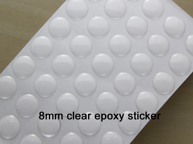 8mm cerchio 3D adesivo epossidico cupola adesivo epossidico per tappi di bottiglia gioielli fai da te ciondolo mestiere