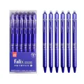Set di penne a sfera cancellabili retrattili da 0,5 mm con ricariche Inchiostro gel nero blu Gomma incorporata Forniture per ufficio Cancelleria per esami
