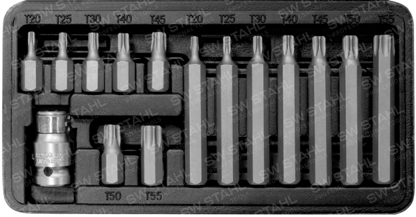 SWSTAHL Set, Schraubendreher-Einsatz (Bits) 04420L Image