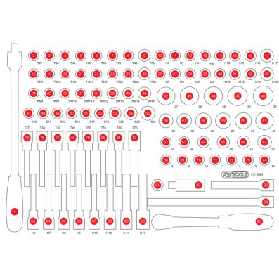 KS TOOLS Schaumstoffeinlage, Sortimentskasten 811.0095-97 Image