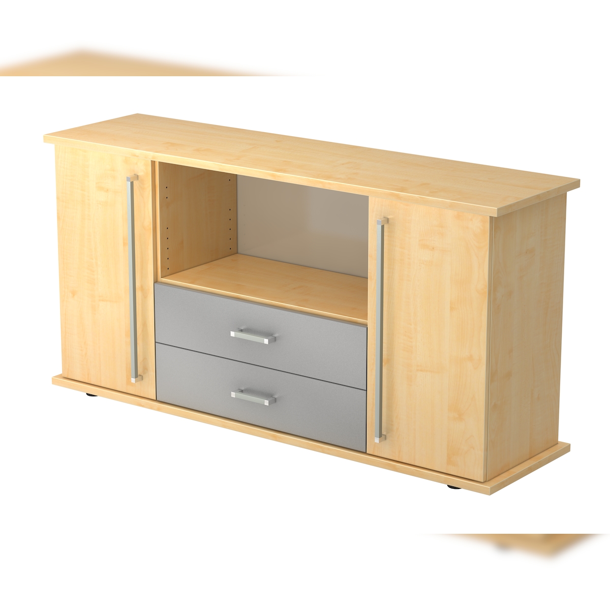 Hammerbacher-Sideboard 2 Türen, 2 Schübe CE Ahorn/Ahorn-VSBTS/3/3/CE Image