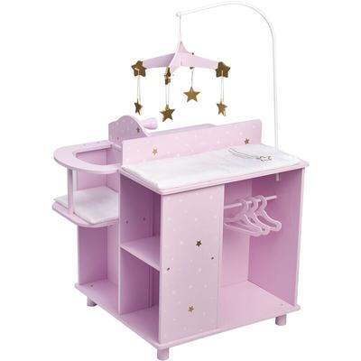 Puppen-Wickeltisch Puppenschrank Puppenzubehör Spielzeug Olivias World TD-0203AP - Lila