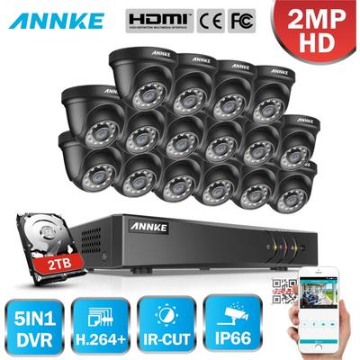 16CH 1080P Lite 16-teiliges CCTV-System 2.0MP Überwachungskameras für den Außenbereich