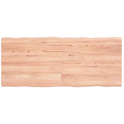 Tischplatte 120x50x(2-4) cm Massivholz Behandelt Baumkante Vidaxl Image