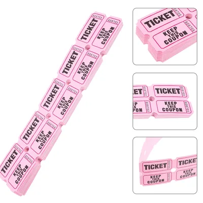100 Pcs Lottery Draw Tickets for Concert Universal Raffle Entrance Event Paper Events