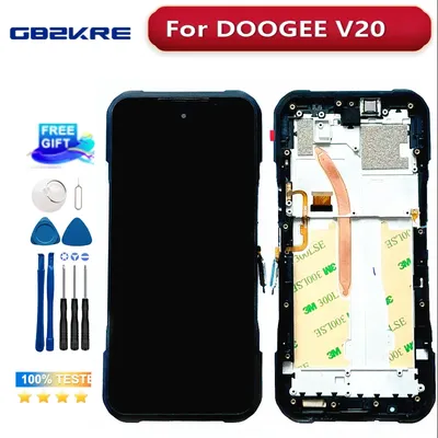 Original For DOOGEE V20 V20 S V20 PRO LCD Display With Frame+Touch Screen Digitizer Assembly 6.43