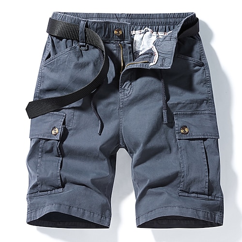 Herren Taktische Shorts Cargo Shorts Kurze Hosen Shorts Kurze Hosen Elastische Taille Multi Pocket Glatt tragbar Knielänge Outdoor Täglich Campen und Wandern Modisch Klassisch Schwarz Gelb Image