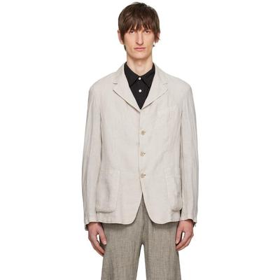 Taupe Single-breasted Blazer